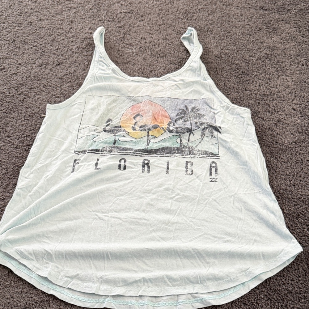 Women's Graphic Tank Top - Light Green